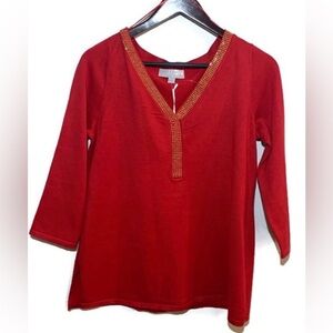 Carolyn Taylor red sweater Large NWT